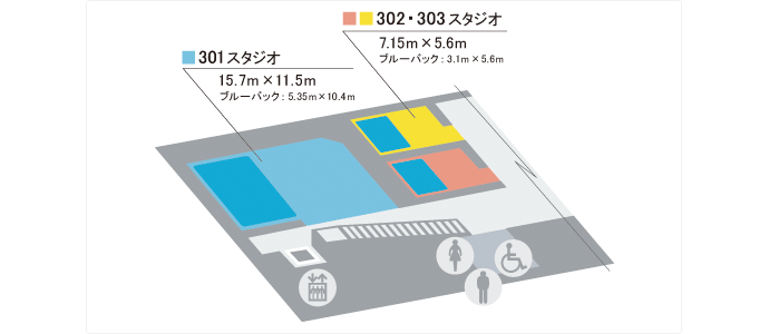 301 - 303スタジオ展開図