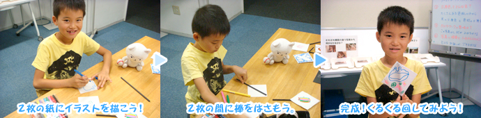 ソーマトロープ制作体験